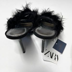 ZARA BLUE COLLECTION LEATHER HEEL #Cybermondaysale